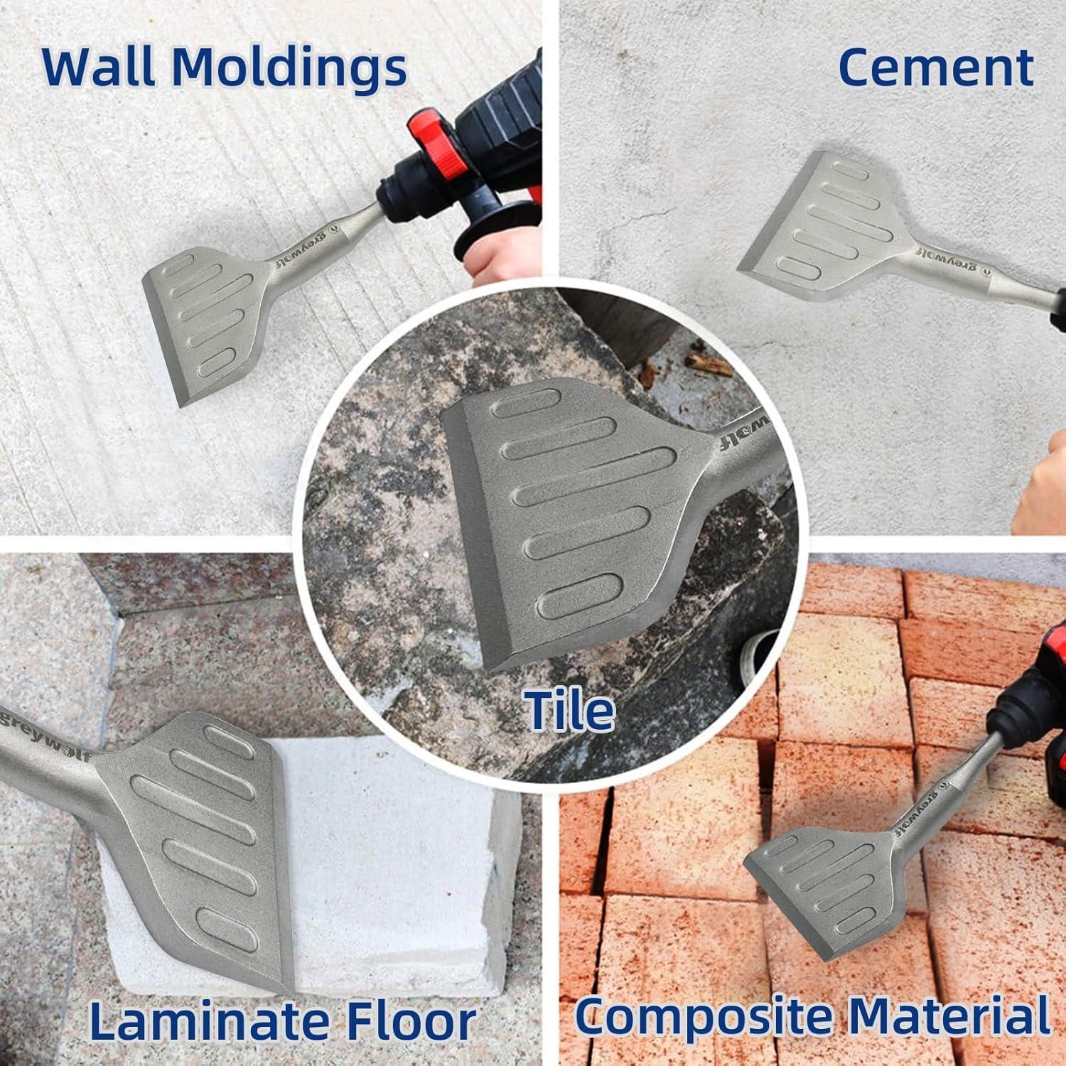Bit de Cincel SDS Plus Greywolf 3" (7.62 cm) Acero 40CrMo