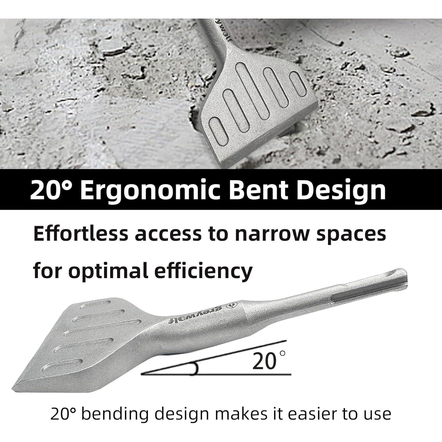 Bit de Cincel SDS Plus Greywolf 3" (7.62 cm) Acero 40CrMo