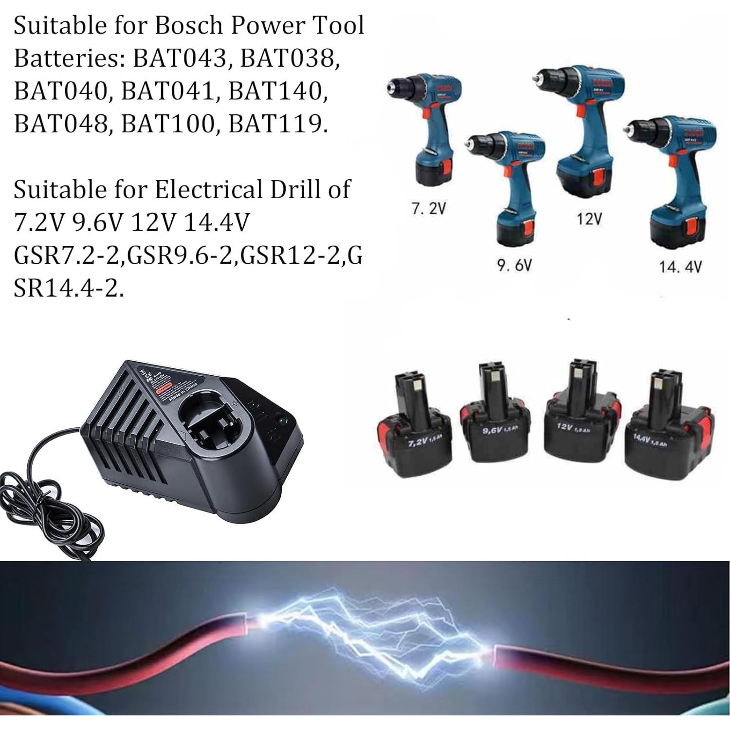 Cargador de Batería Ni-CD Ni-MH Bosch 7.2V-18V AL1411DV