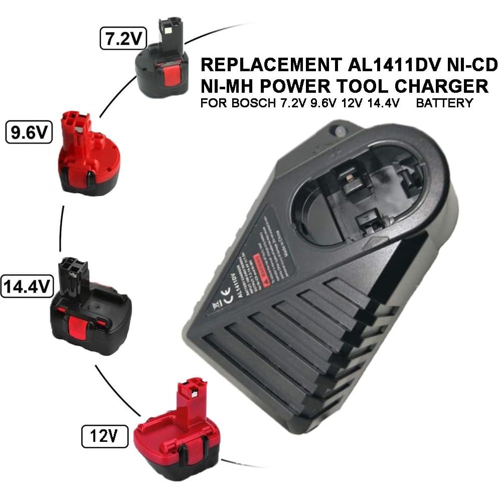 Cargador de Batería Ni-CD Ni-MH Bosch 7.2V-18V AL1411DV