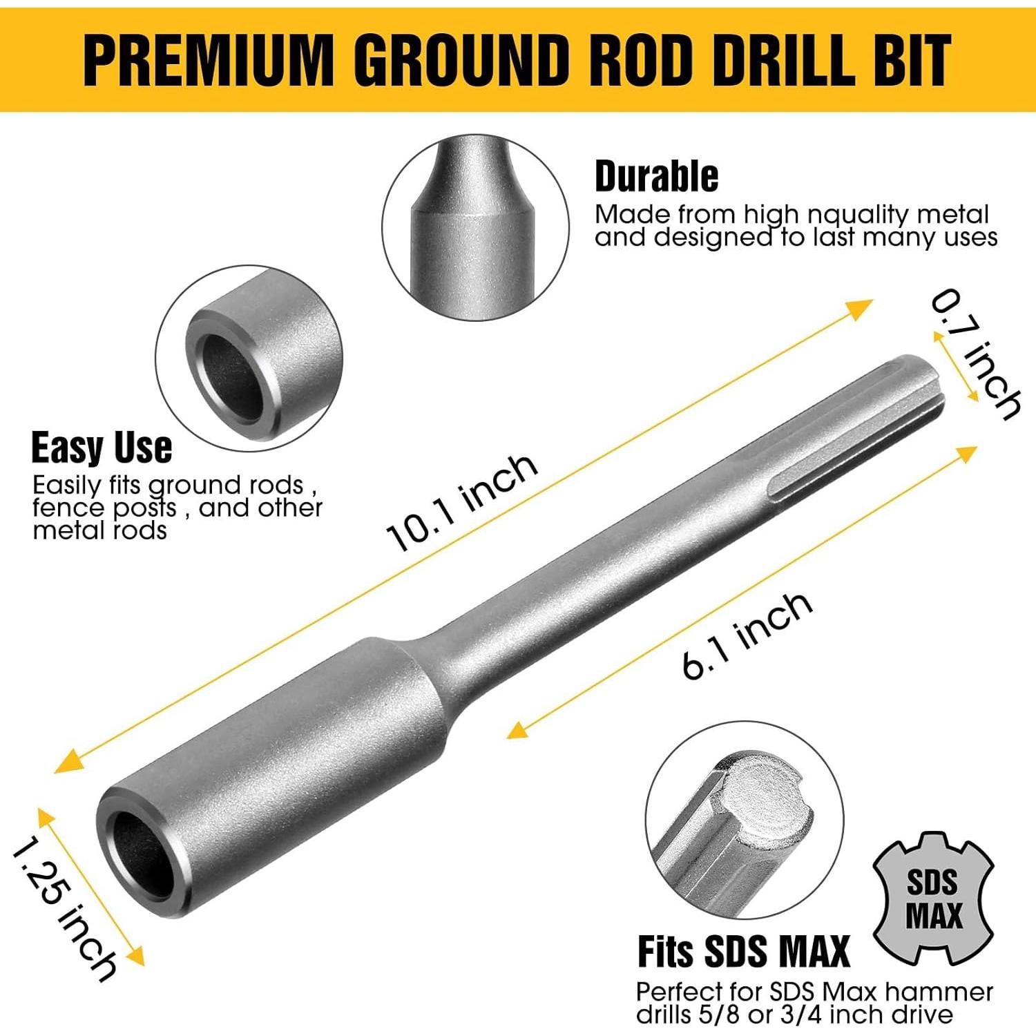 Conductor de Varilla de Tierra SDS Max SKMYL 170mm Acero