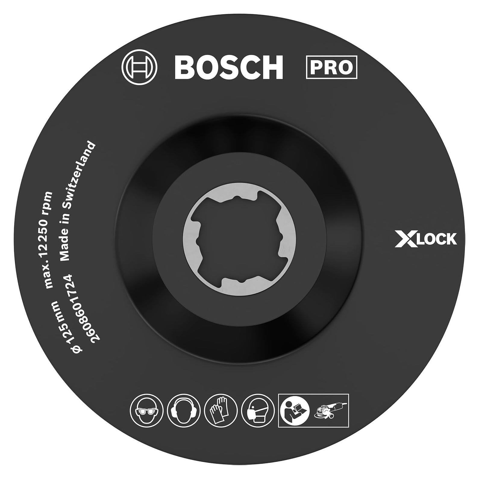Plato de Respaldo Bosch Professional X-LOCK 125 mm con Posicionador
