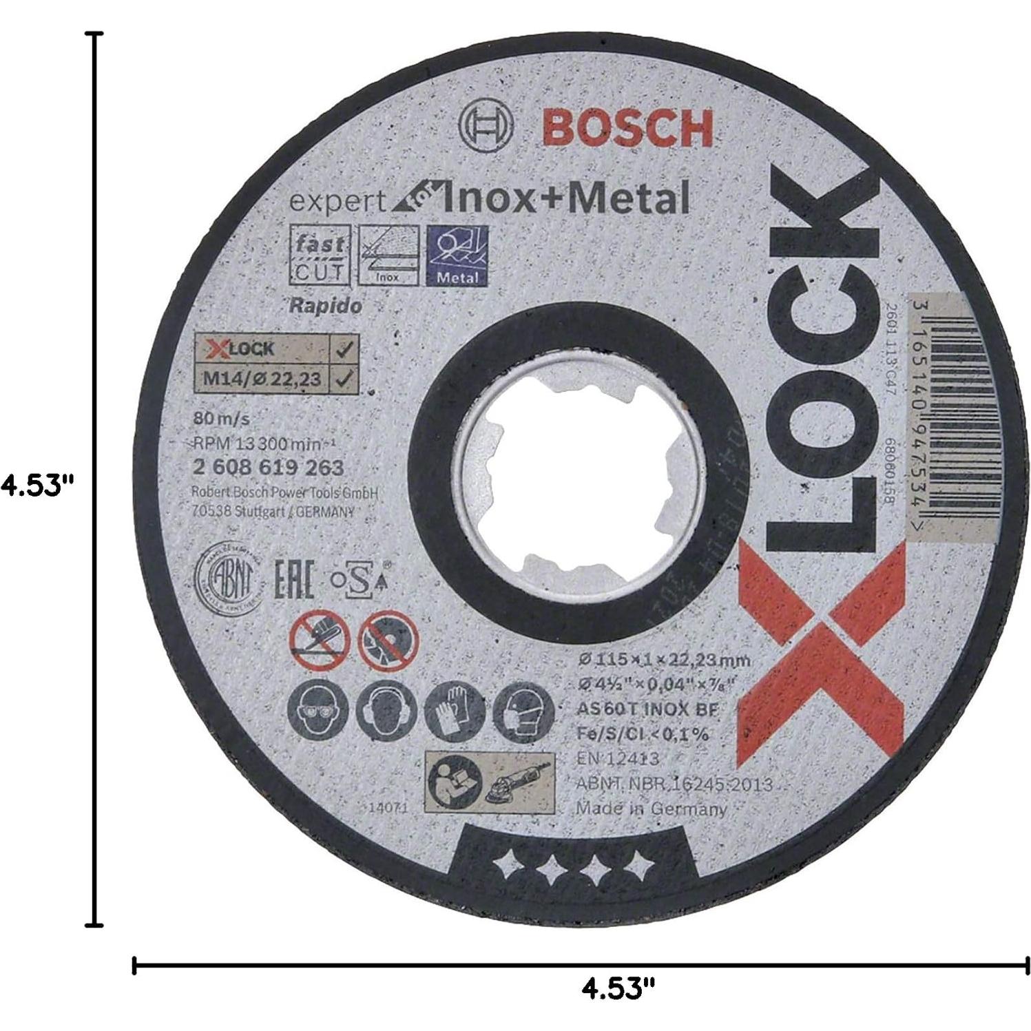 Disco de Corte Bosch Profesional Expert 115 mm Inox y Metal