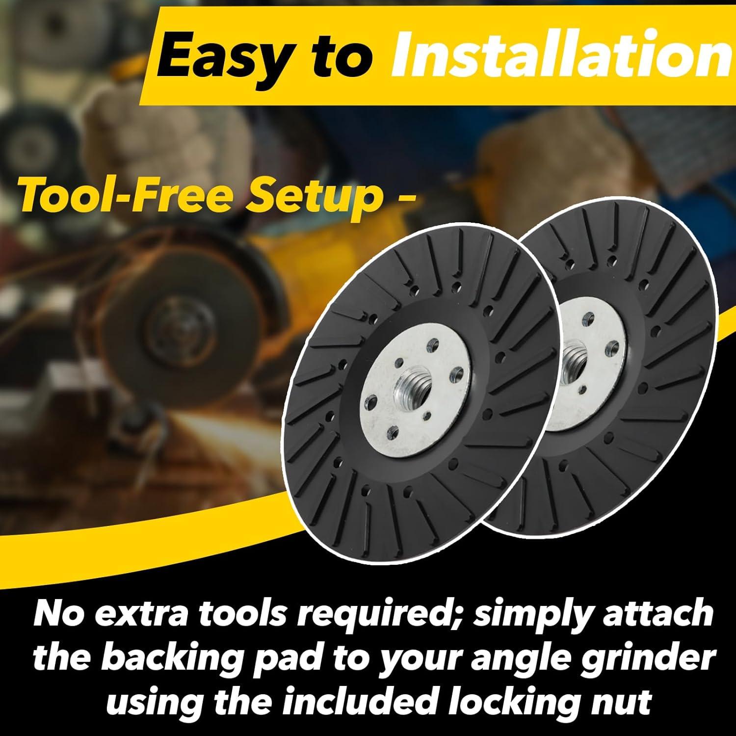 2 Almohadillas de Respaldo para Amoladora Angular 4.5" Stitokg