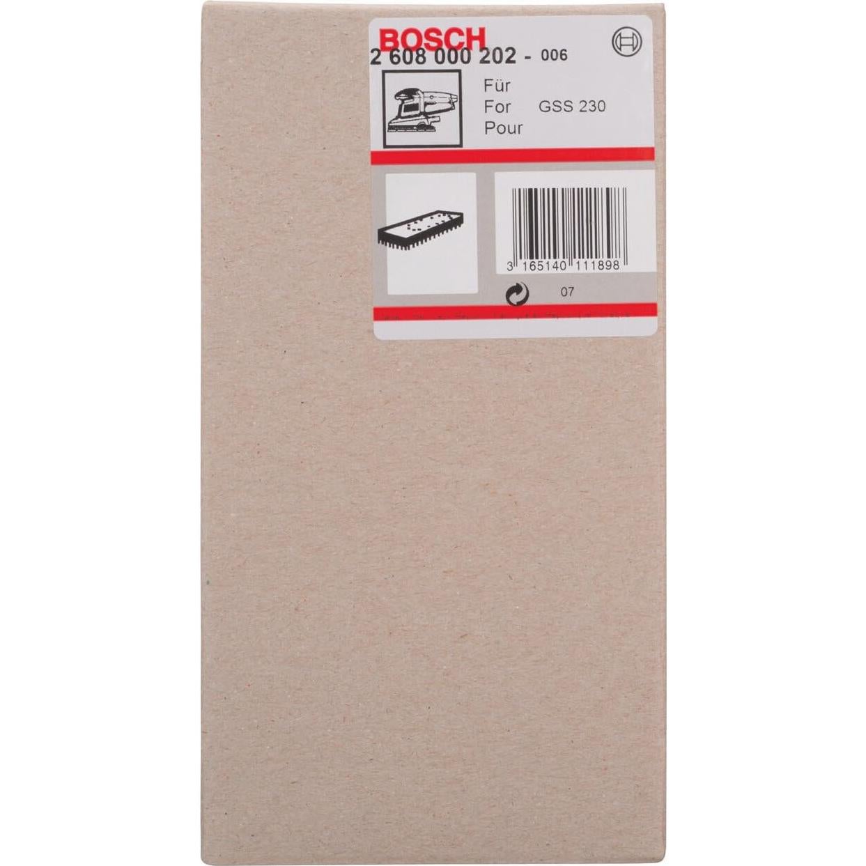 Placa de Lijado Bosch 2608000202 185mm para Lijadoras Orbitales