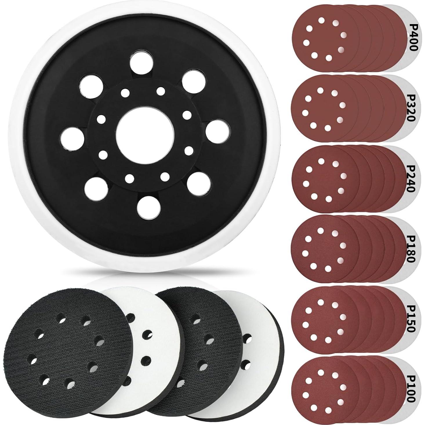 Almohadilla de Lijado 5" Johnnyue RS034 RS035 con 36 Discos