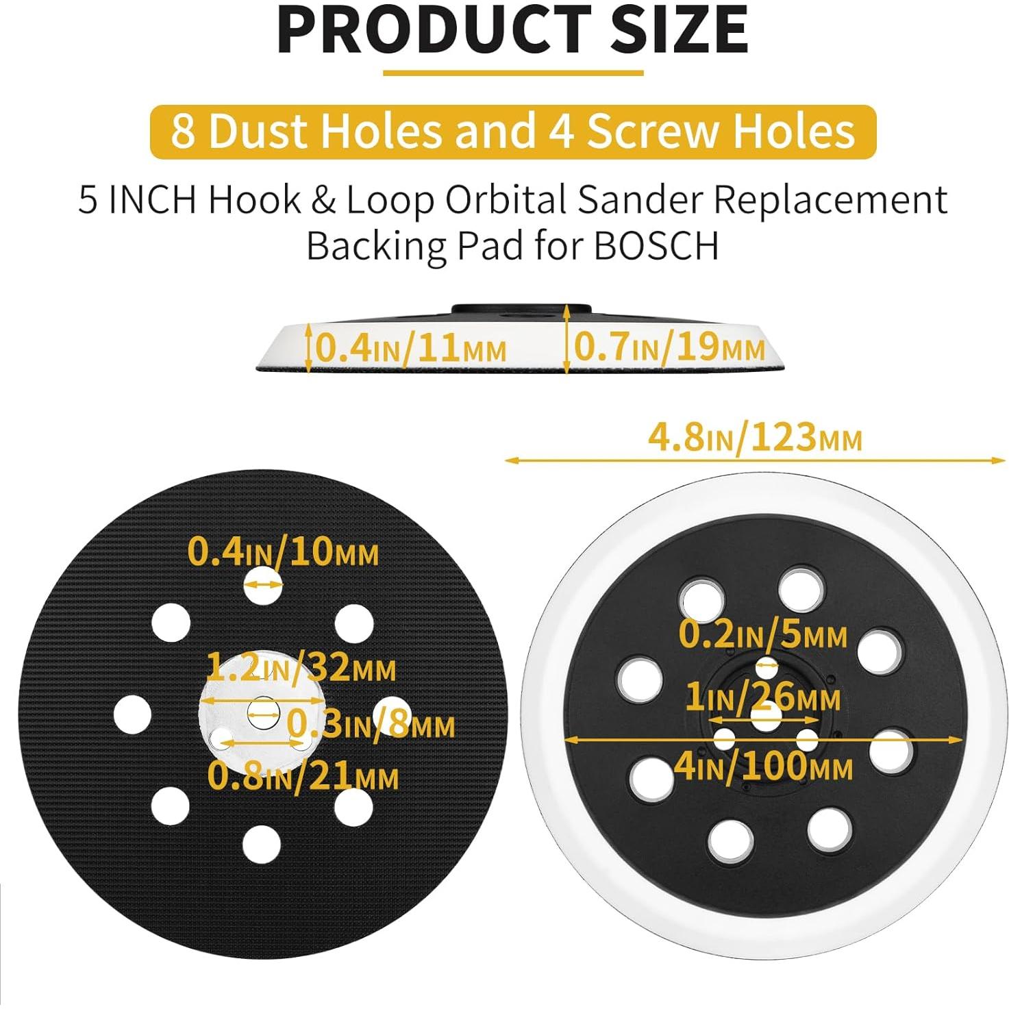 2 Almohadillas de Lijado 5" RS032 para Lijadora Bosch