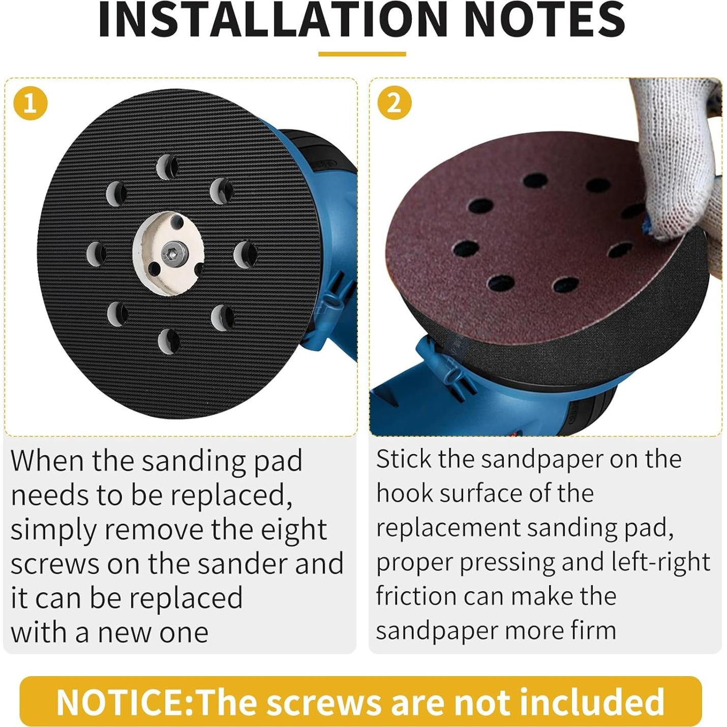 2 Almohadillas de Lijado 5" RS032 para Lijadora Bosch