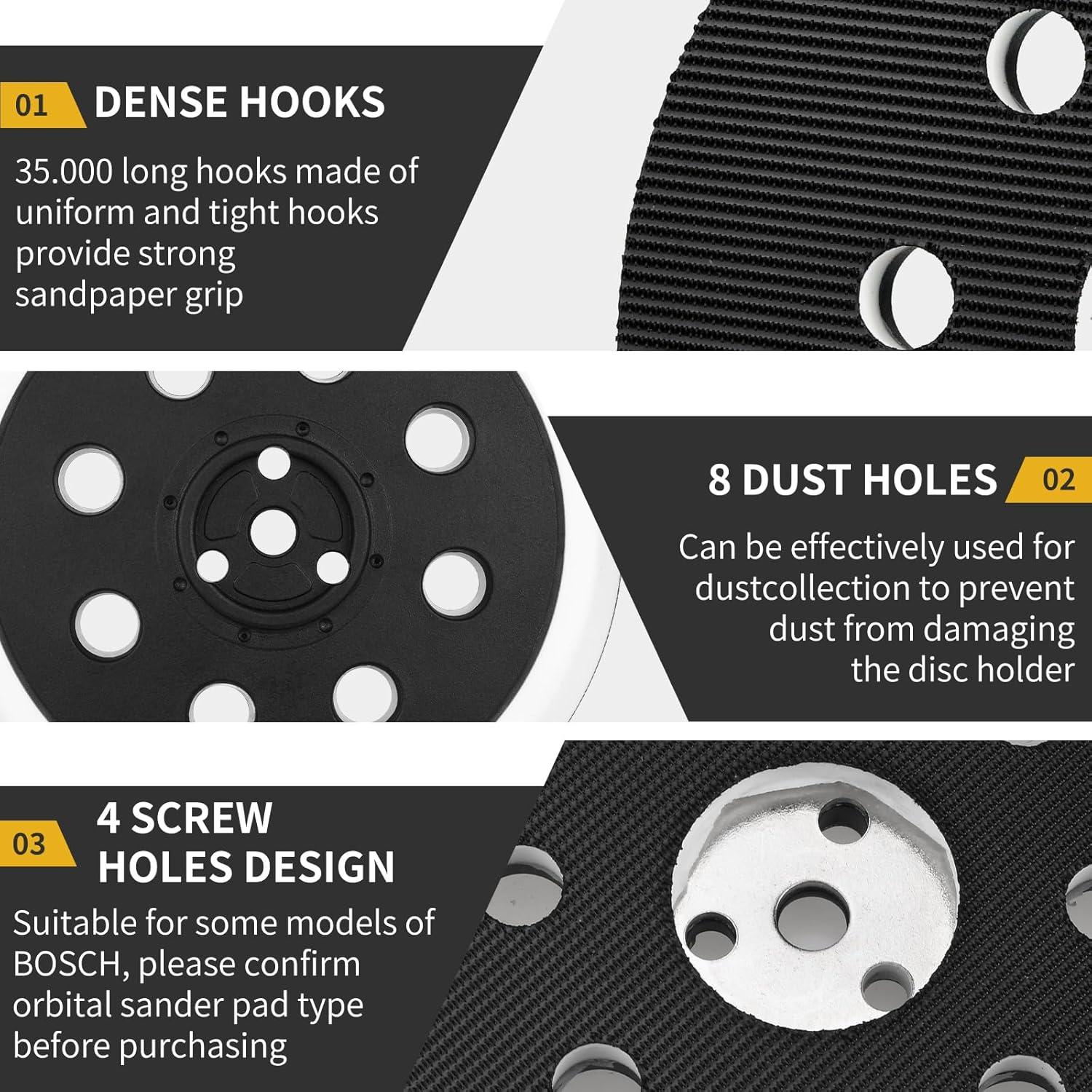 2 Almohadillas de Lijado 5" RS032 para Lijadora Bosch