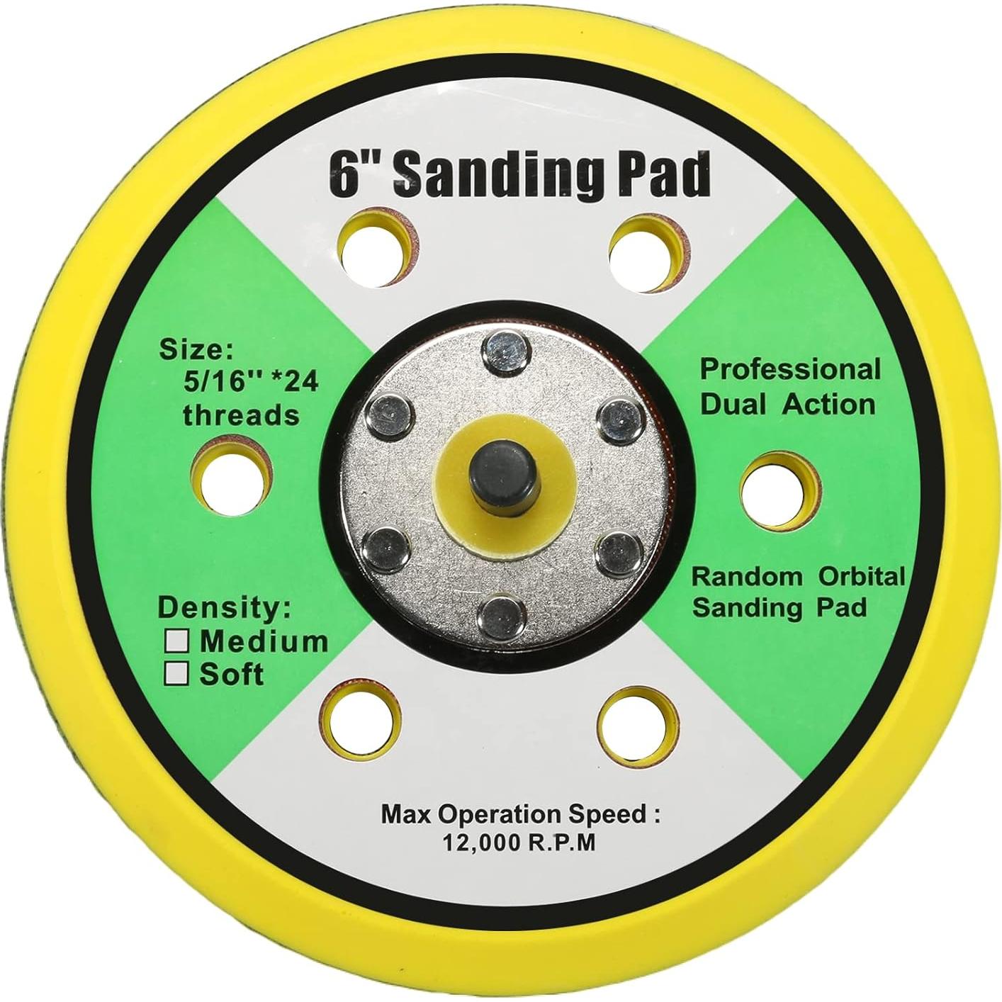 Pad de Respaldo de Lijadora Asabocai 6" Gancho y Bucle
