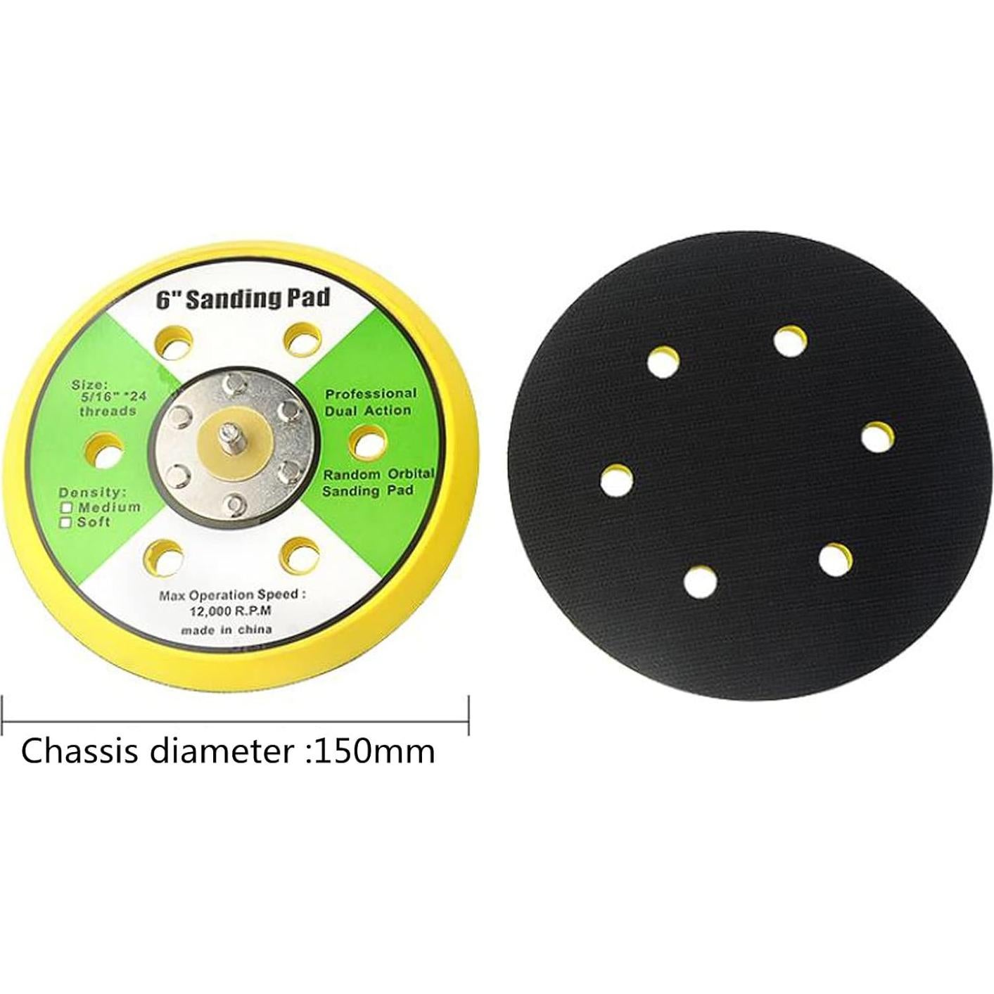 Pad de Respaldo de Lijadora Asabocai 6" Gancho y Bucle