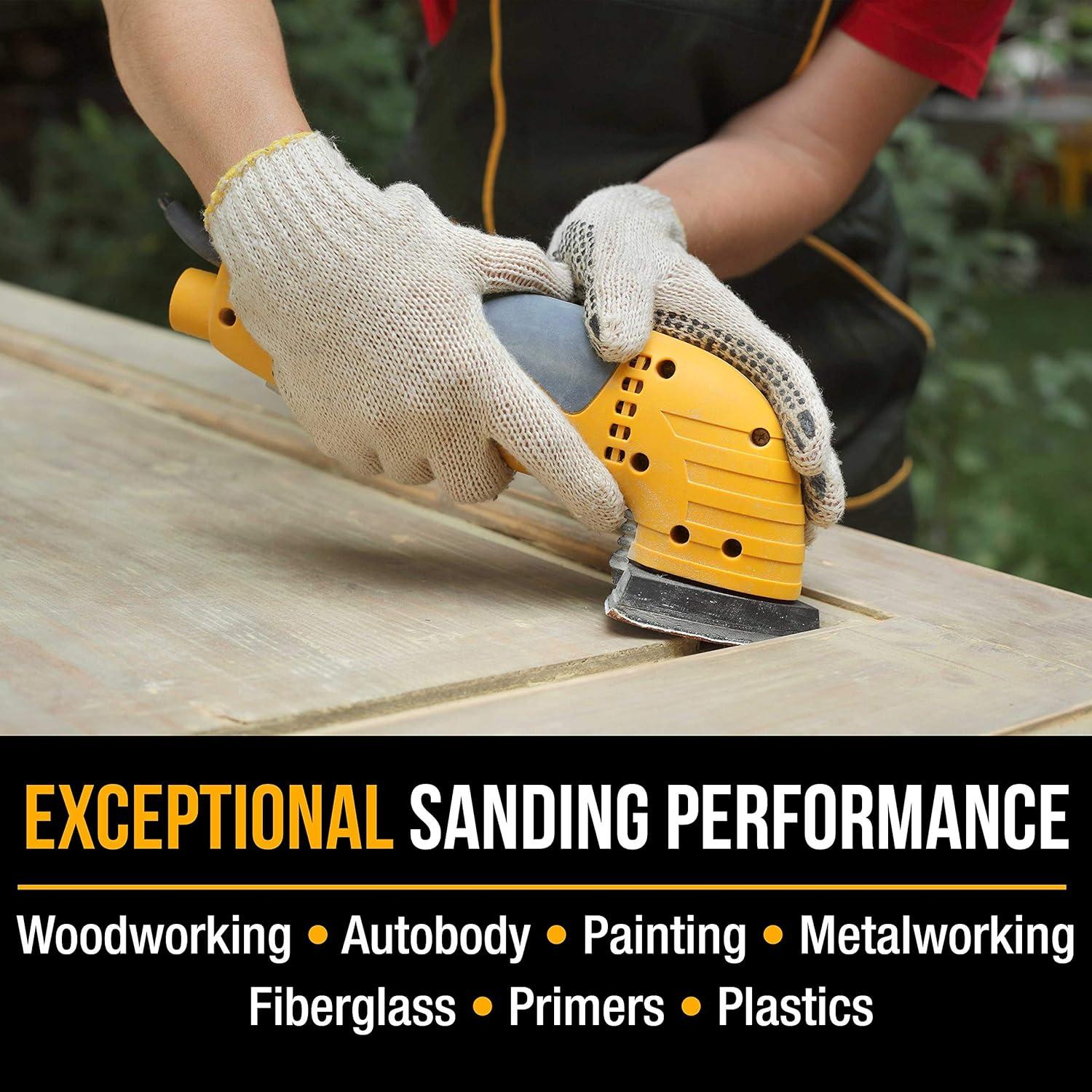 Hojas de Lijado Triangulares Dura-Gold 400 Granos - Caja de 20