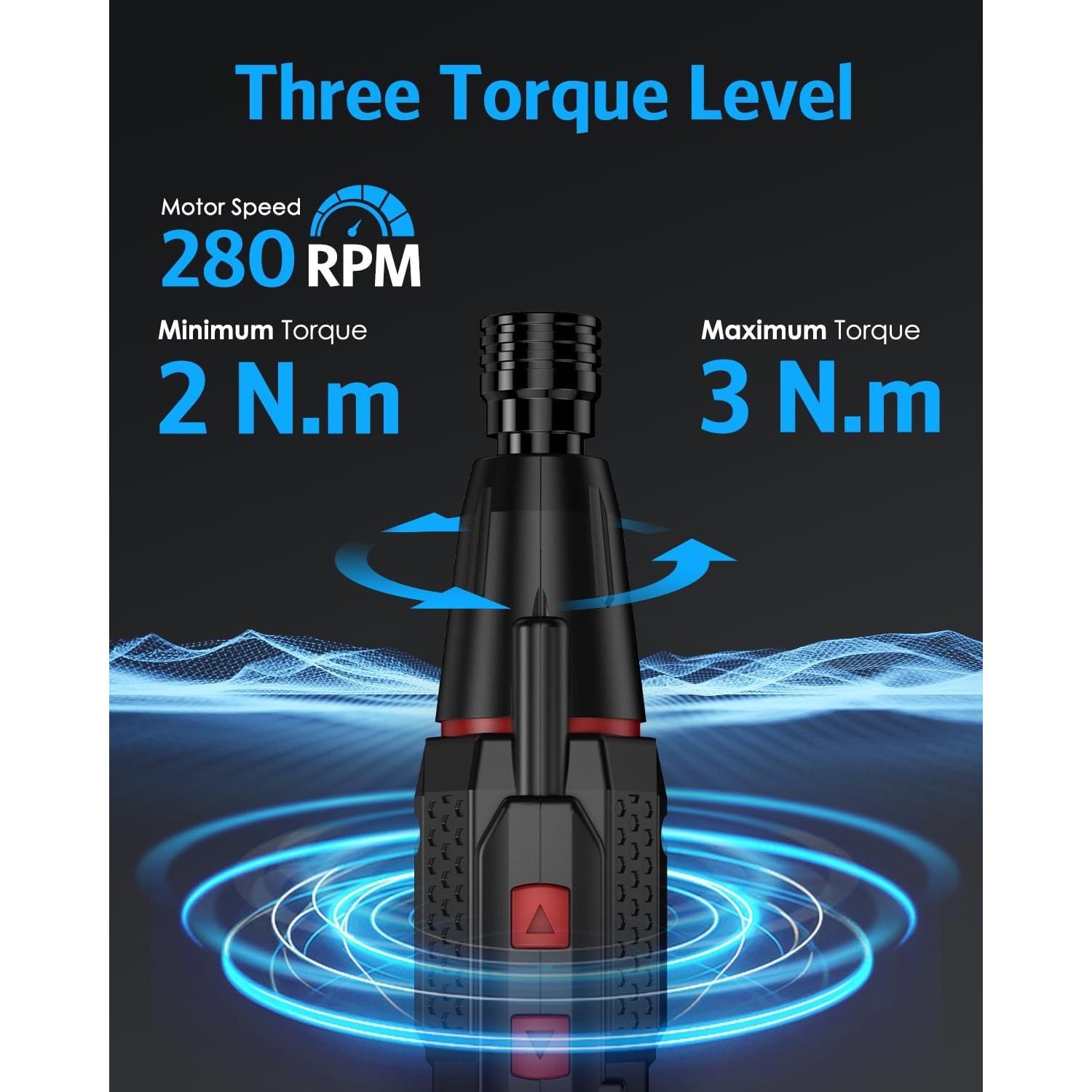 Destornillador Inalámbrico Temracha 4.2V con 13 Puntas y LED