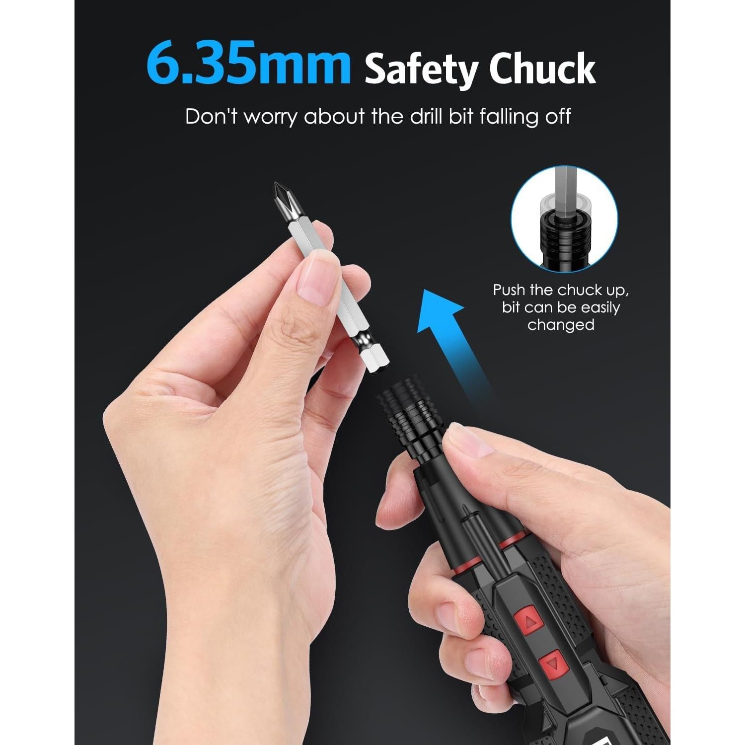 Destornillador Inalámbrico Temracha 4.2V con 13 Puntas y LED