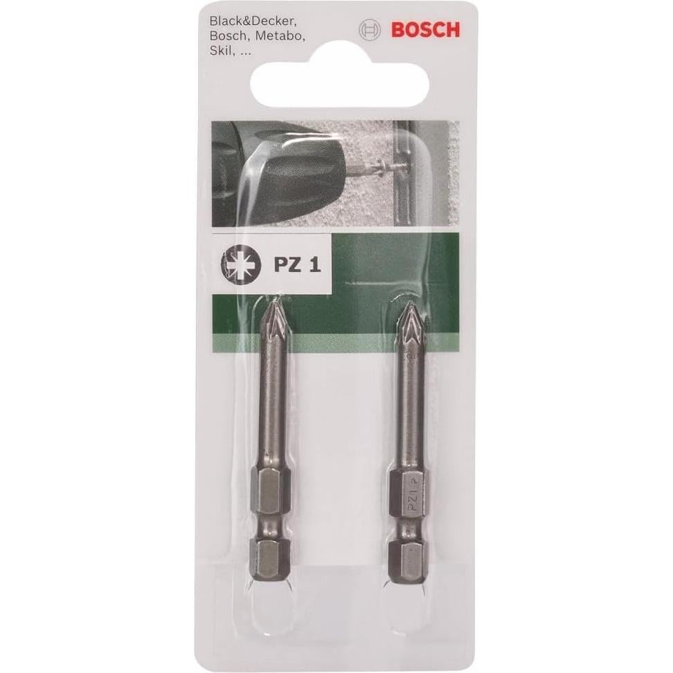 Puntas de Destornillador Bosch PZ1 Titanio 49mm - 2 Piezas