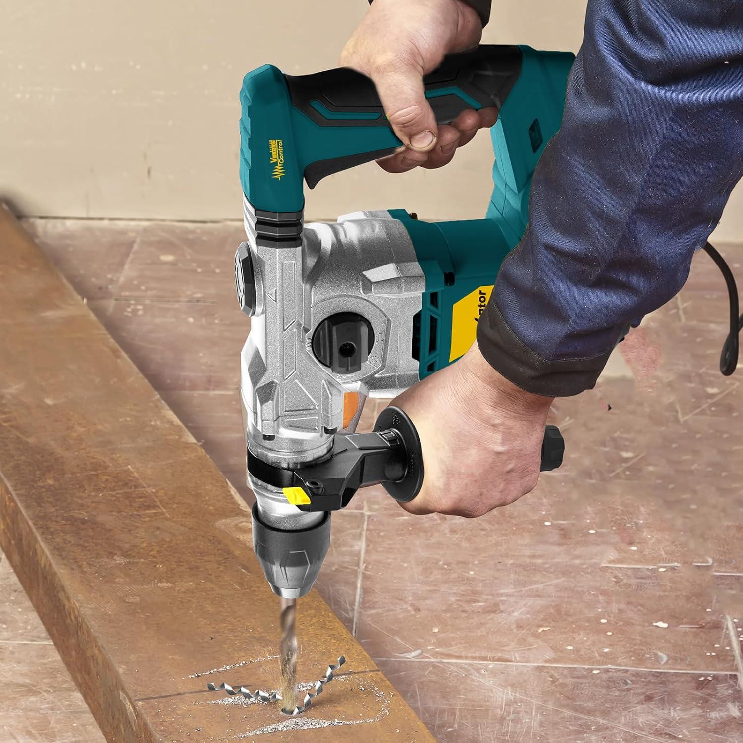 Martillo Perforador Rotativo Enventor 1500W 4 Funciones Azul