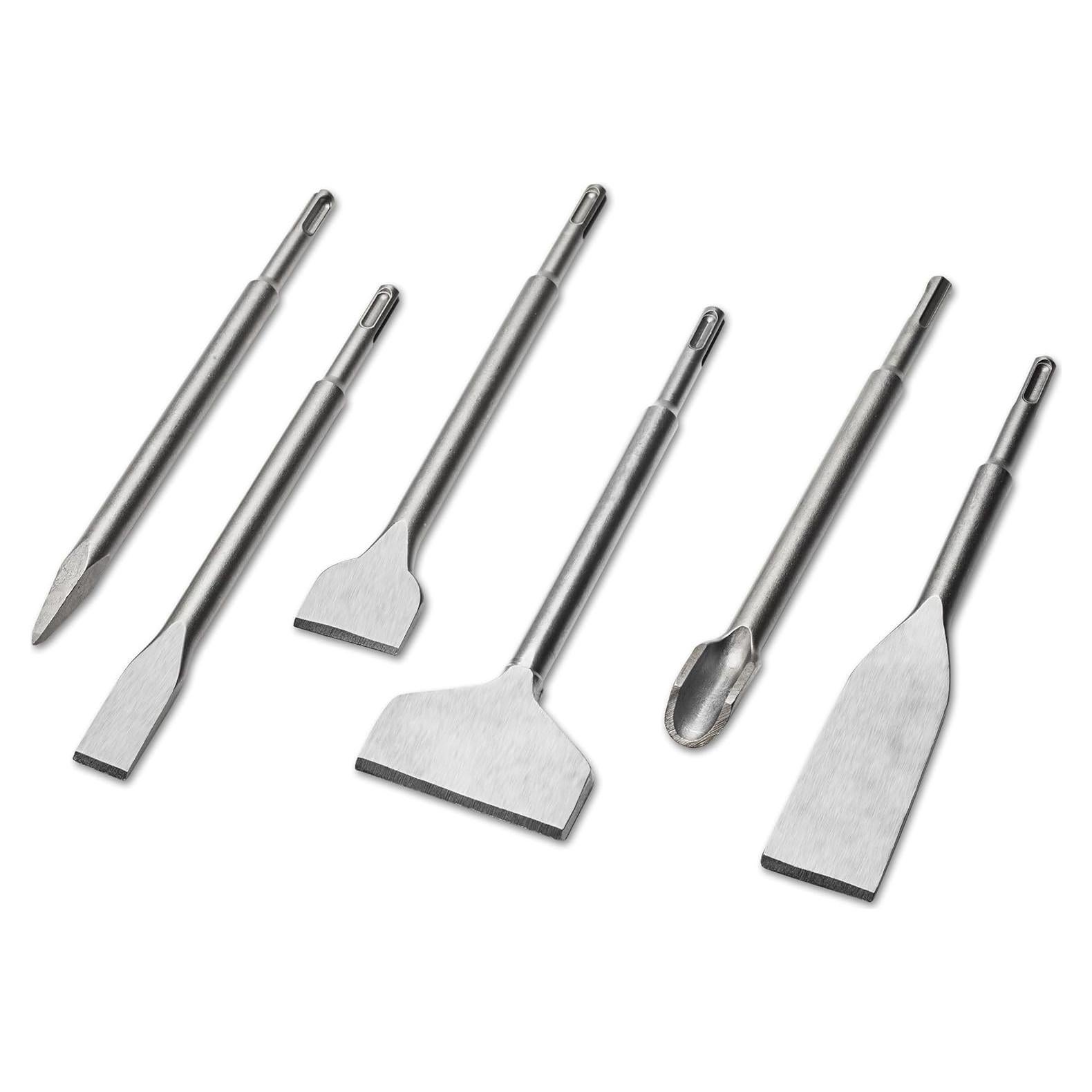 Juego de 6 Cinceles SDS Plus Kirphealy Acero 40CR 24.89 cm