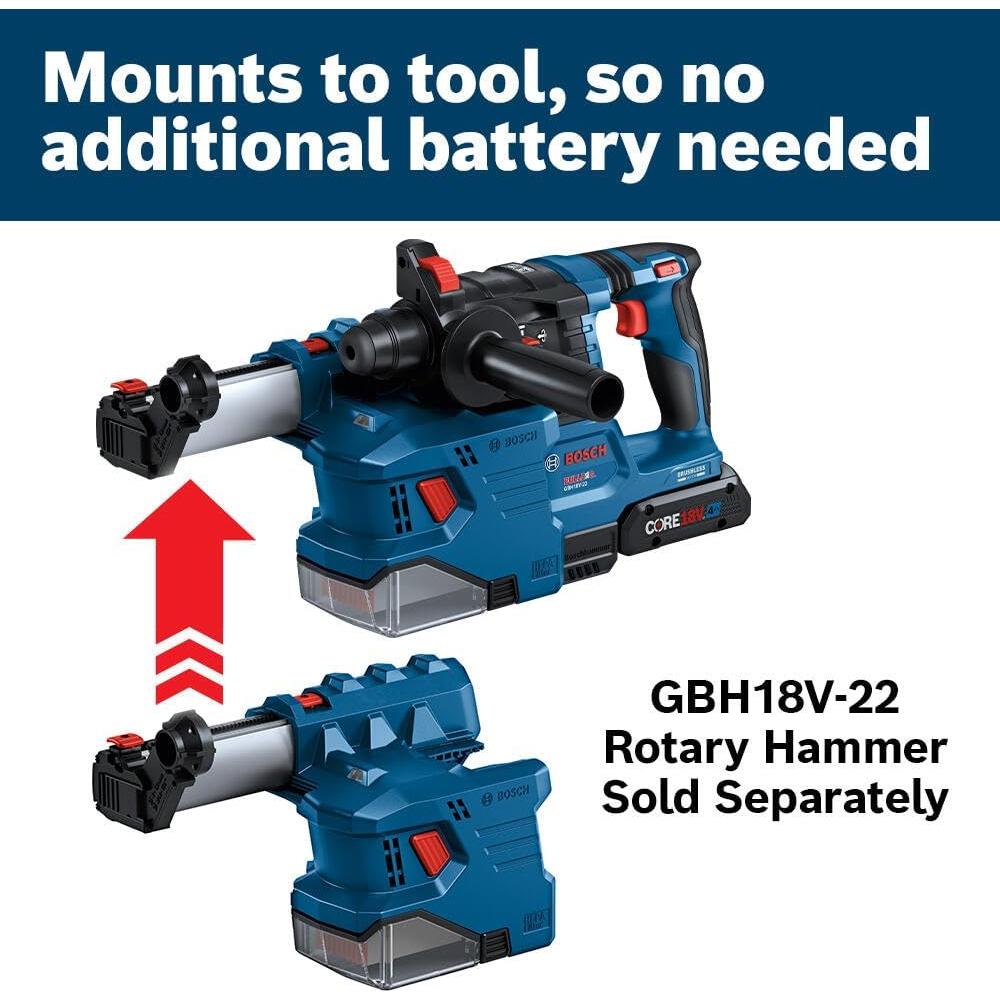 Extractor de Polvo Bosch GDE18V-12 SDS-plus 18V HEPA