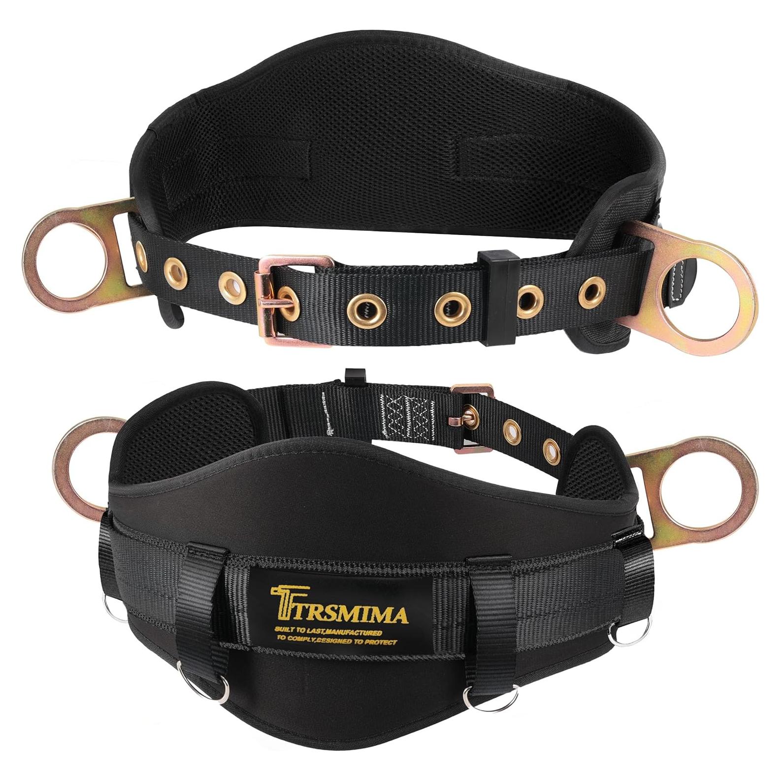 Arnés de Seguridad TRSMIMA Cinturón Escalada Negro Ajustable