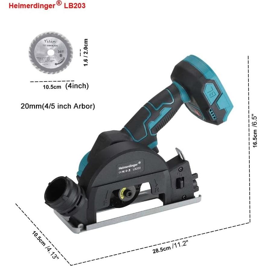 Sierra Circular Inalámbrica 4" Heimerdinger 18V 2-en-1