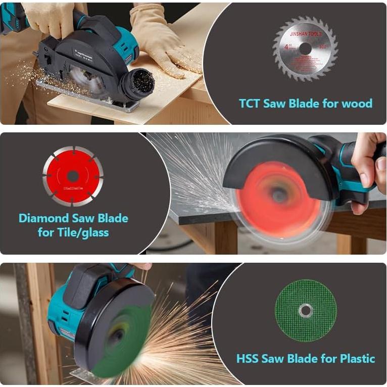 Sierra Circular Inalámbrica 4" Heimerdinger 18V 2-en-1