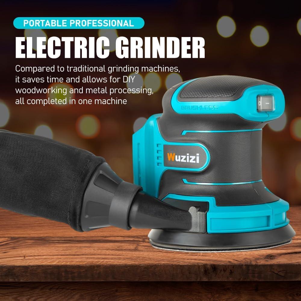 Lijadora Orbital Inalámbrica Wuzizi 5" 12000 OPM Sin Batería