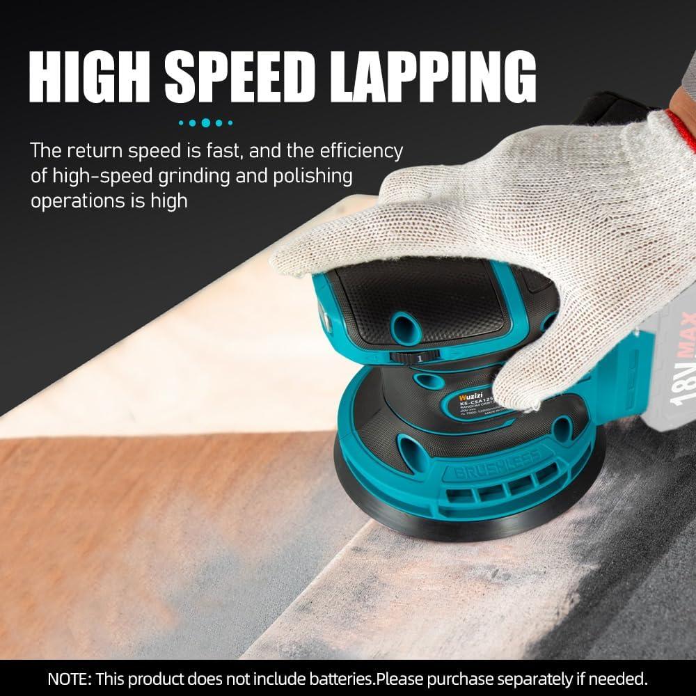 Lijadora Orbital Inalámbrica Wuzizi 5" 12000 OPM Sin Batería