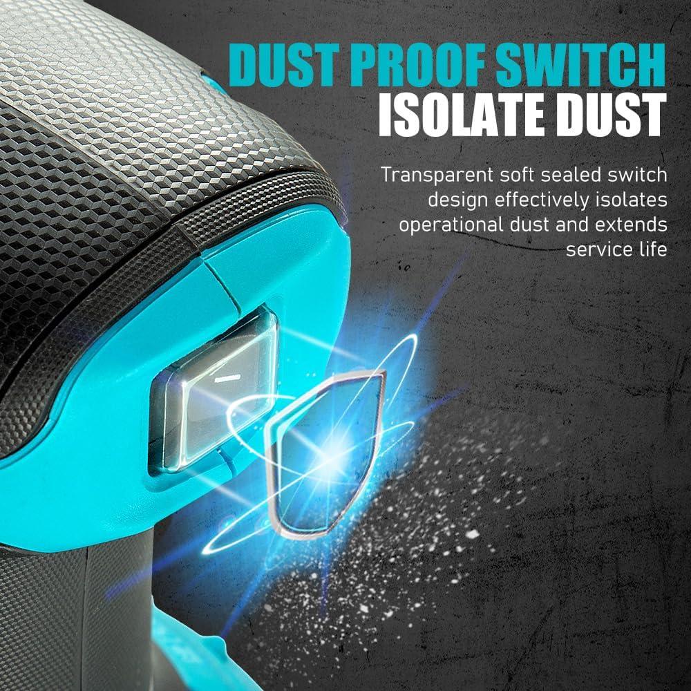 Lijadora Orbital Inalámbrica Wuzizi 5" 12000 OPM Sin Batería