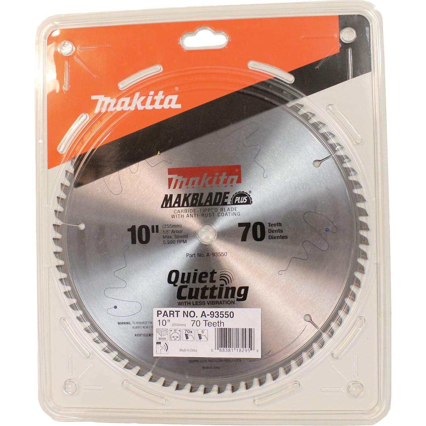 Sierra Circular Makita A-93550 10" 70 Dientes Carburo Plata