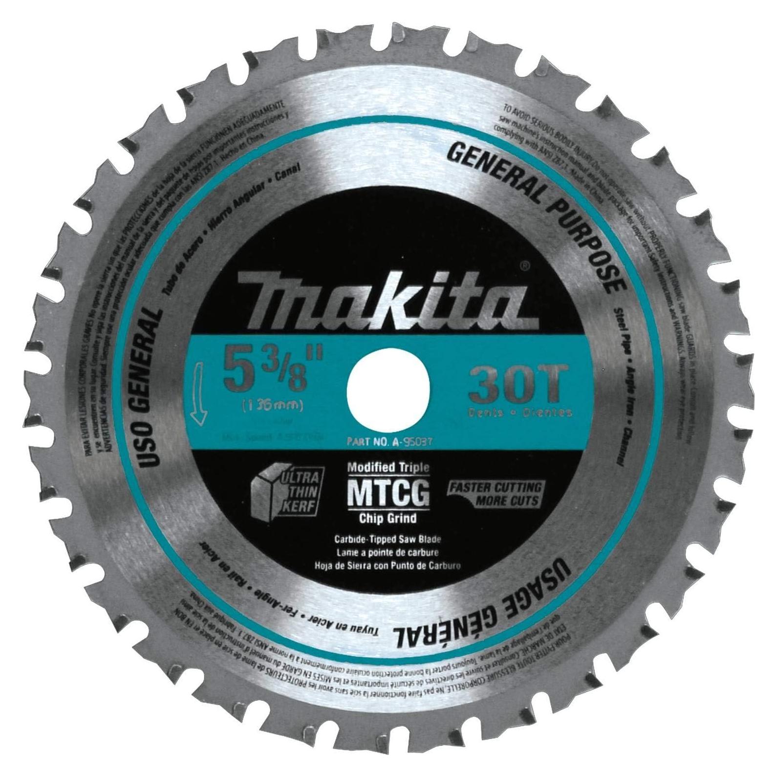 Hoja de sierra de metal Makita A-95037 5-3/8" 30T