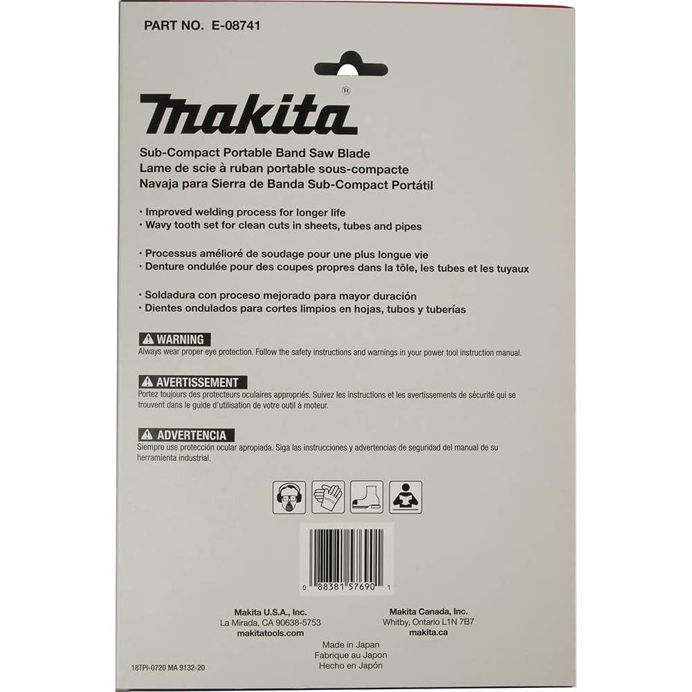 Hoja de Sierra de Banda Portátil Makita E-08741 73 cm 18 TPI 5/pk