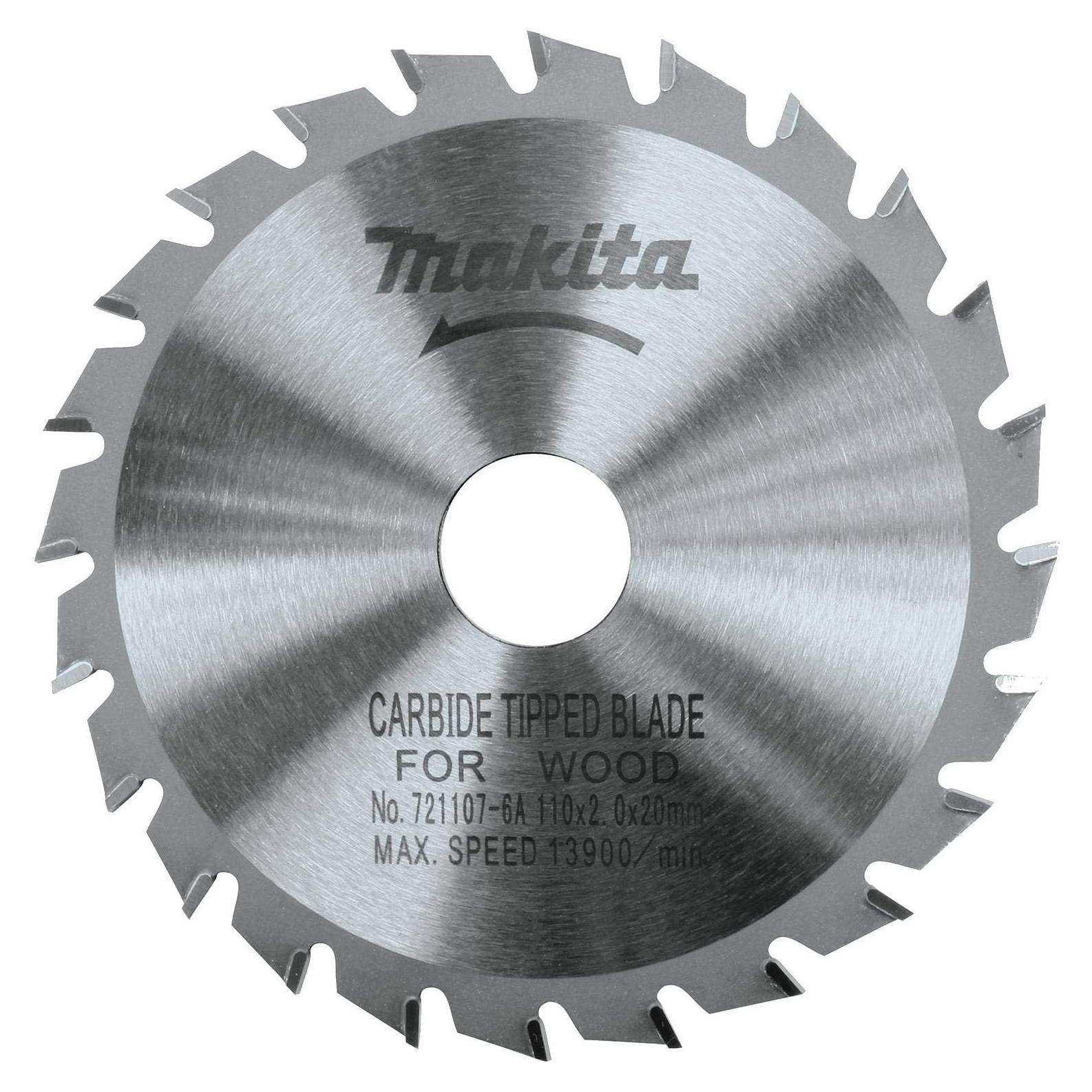 Hoja de sierra circular Makita 721107-6A 11.1 cm 24T Carburo