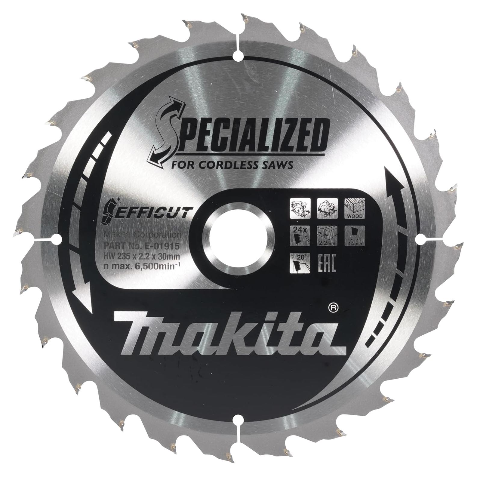 Hoja de sierra circular Makita E-01965 24T 23.5 cm Carburo