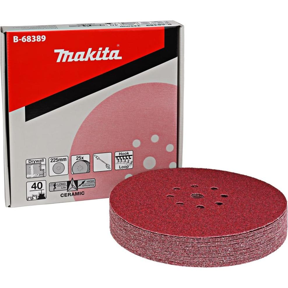 Disco Abrasivo Redondo Makita B-68535 22.86 cm 40 Grano 25/pq