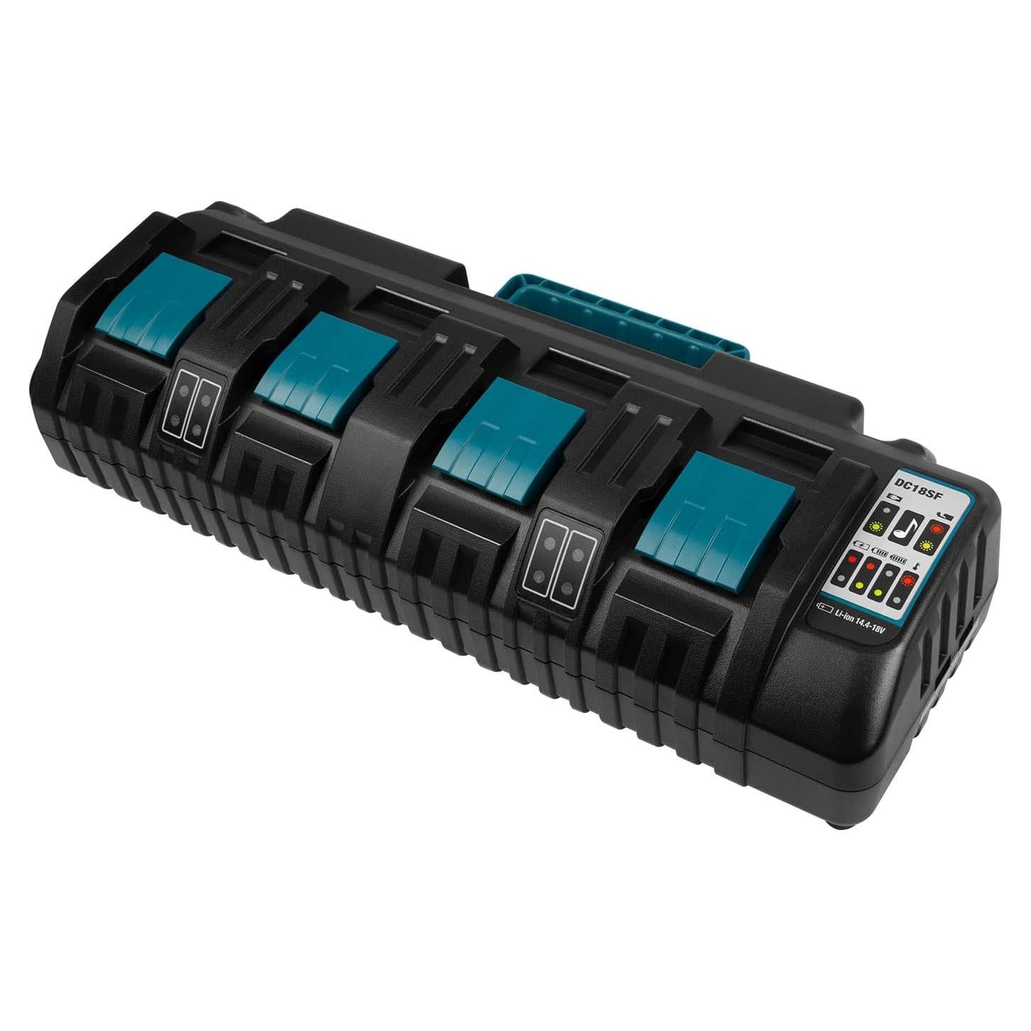 Cargador Rápido 4 Puertos 18V DC18SF Compatible Makita