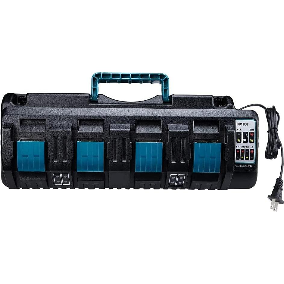 Cargador Rápido 4 Puertos 18V DC18SF Compatible Makita