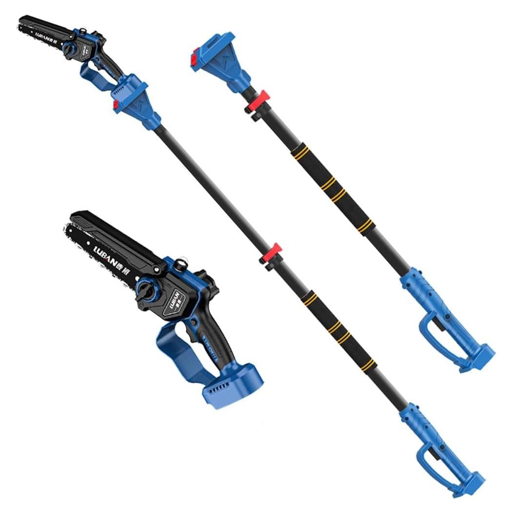 Sierra de Poste Inalámbrica IRONFACE 6" y Mini Motosierra 7 pies