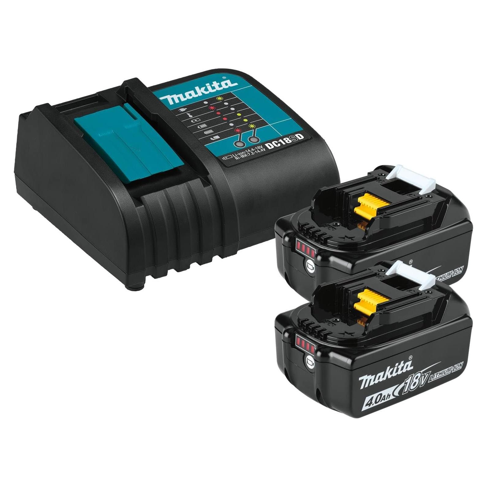 Paquete de Inicio Batería y Cargador Makita 18V LXT 4.0Ah