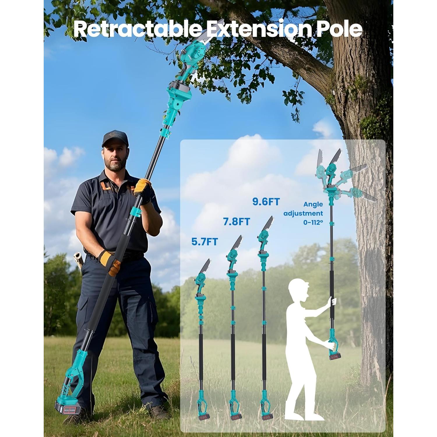 Sierra de Poste Inalámbrica DocSmart 6" con 2 Baterías 4000mAh