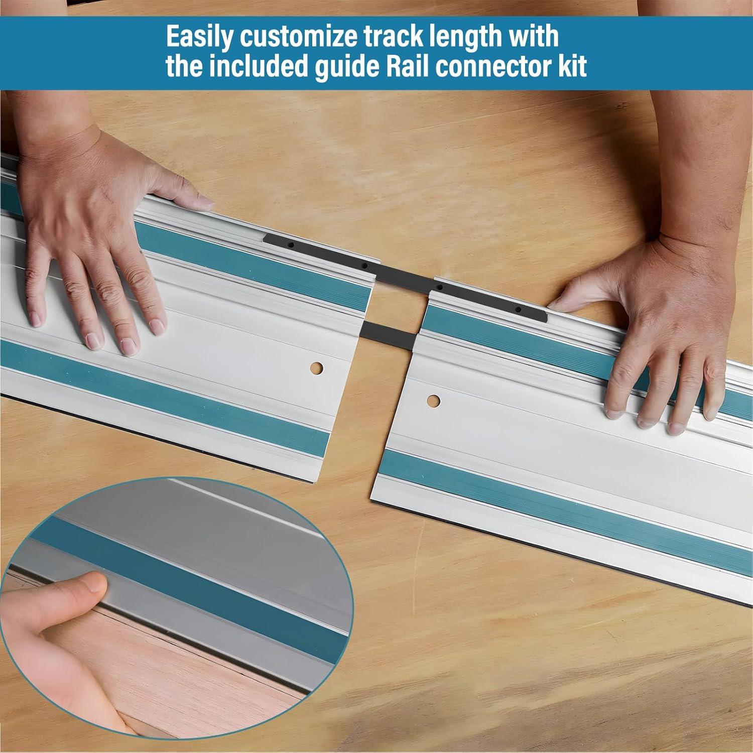 Set de Rieles de Guía de Sierra de 2x55" Barlezy - Compatible Makita/Festool