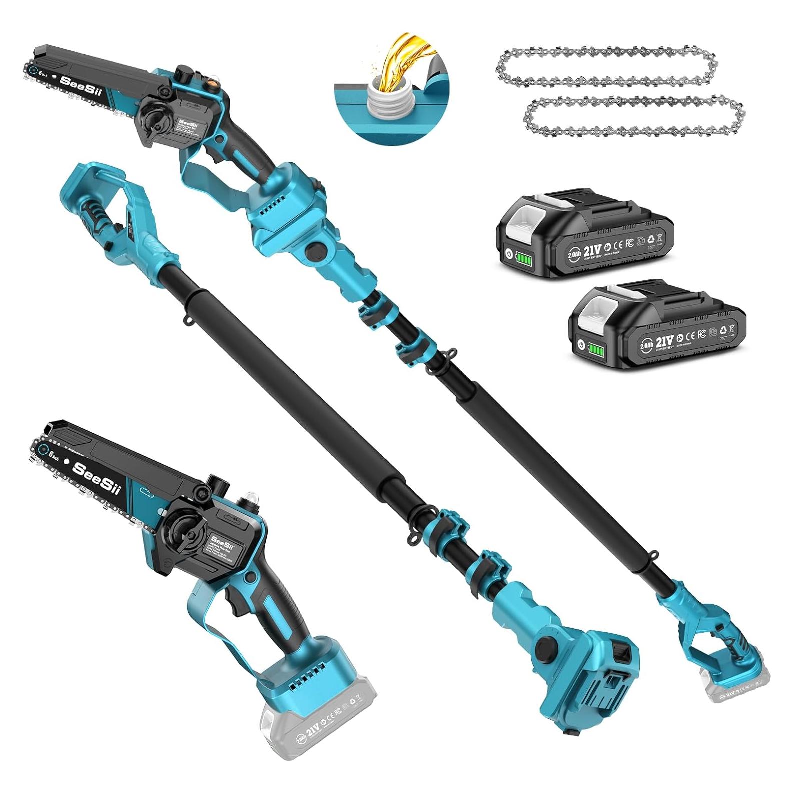 Sierra Eléctrica de Poste SEESII PS600 2-en-1 15 cm Inalámbrica