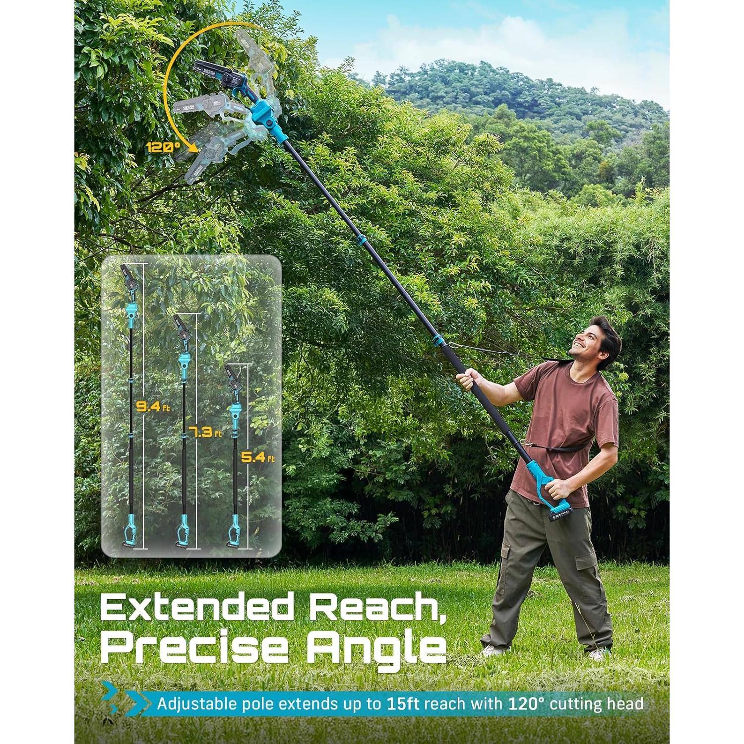 Sierra Eléctrica de Poste SEESII PS600 2-en-1 15 cm Inalámbrica