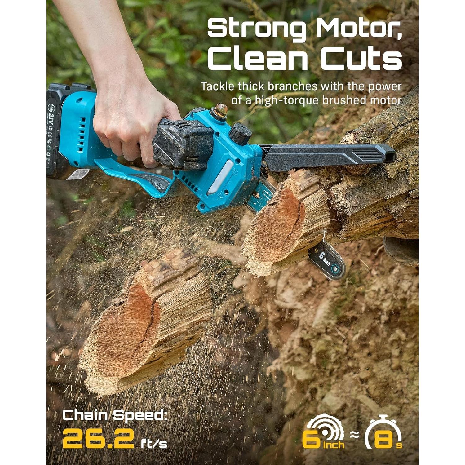 Sierra Eléctrica de Poste SEESII PS600 2-en-1 15 cm Inalámbrica