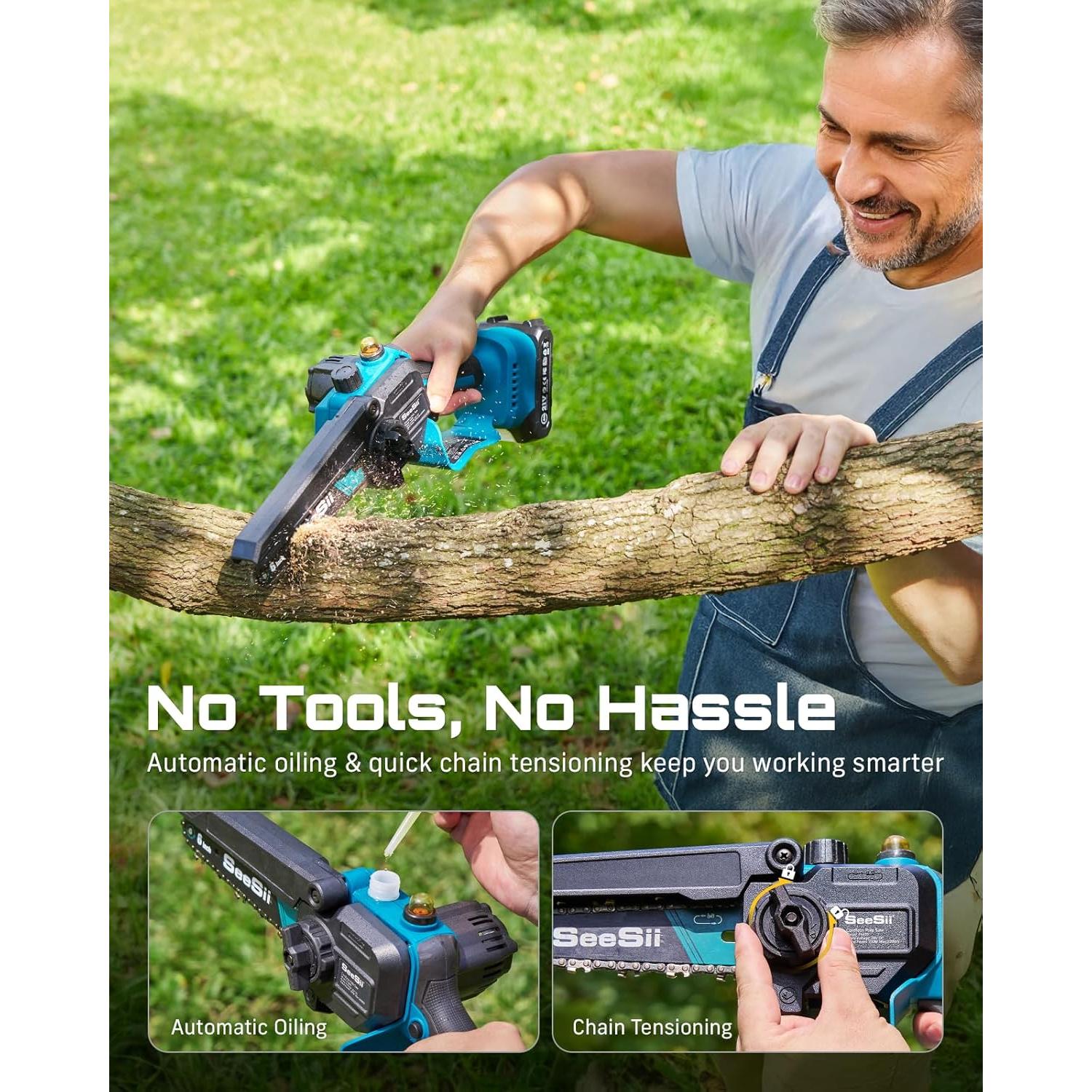 Sierra Eléctrica de Poste SEESII PS600 2-en-1 15 cm Inalámbrica