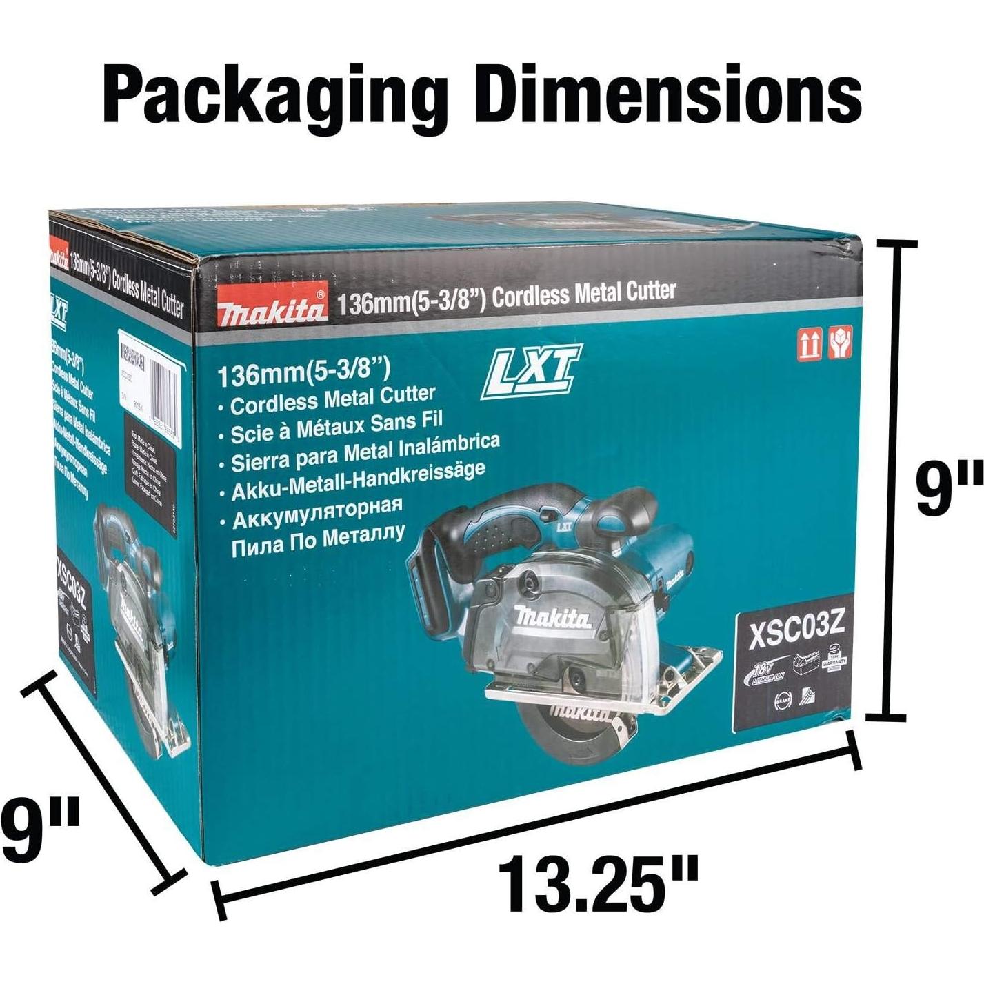 Sierra de Corte de Metal Makita XSC03Z 18V Sin Cable 5-3/8"