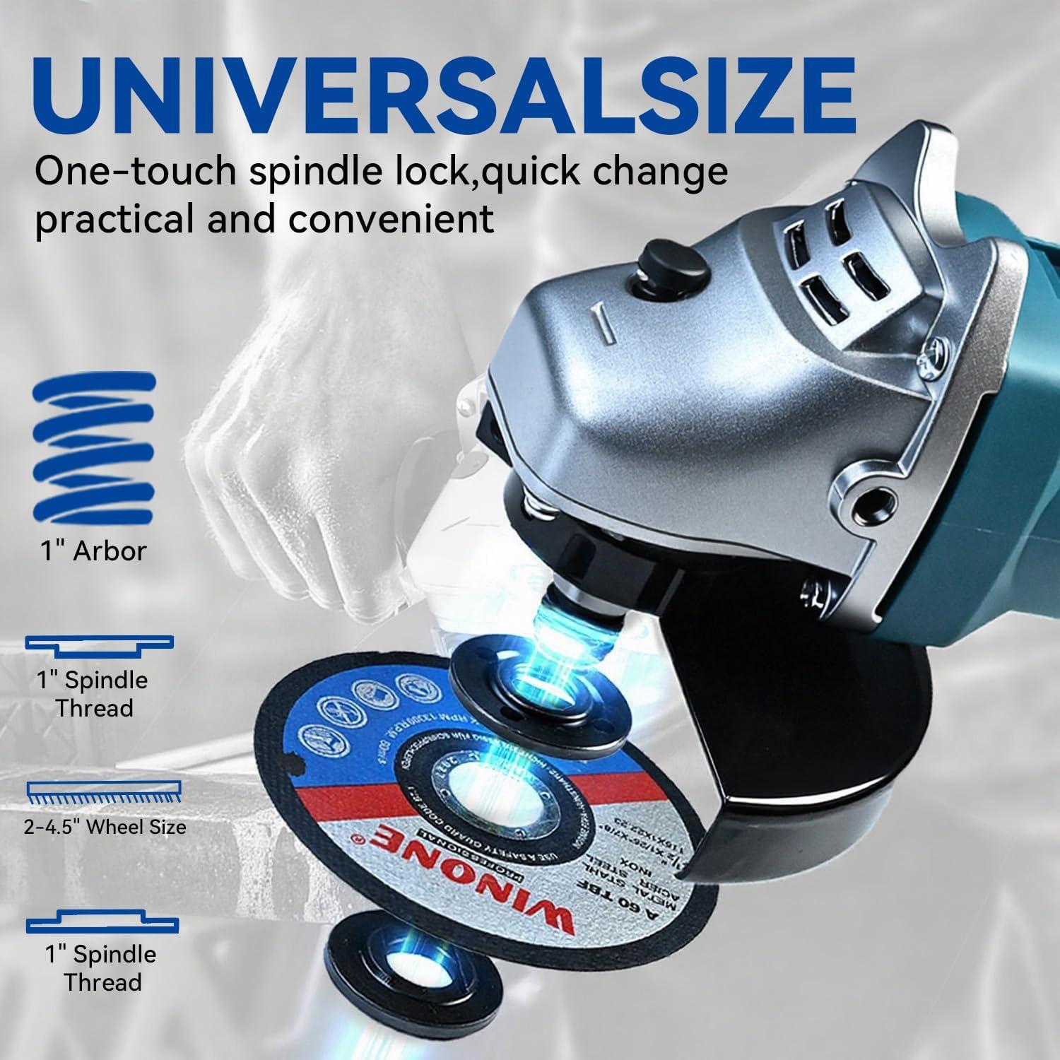 Amoladora Eléctrica MZG 1200W 4.5" 7.5A con Mango Auxiliar