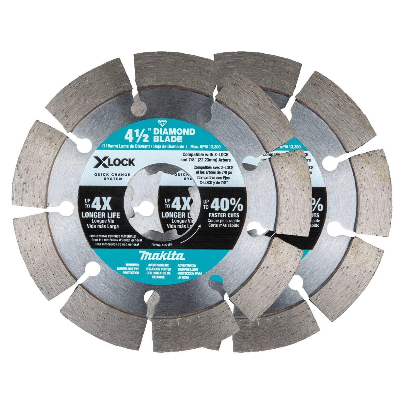 Hoja de Diamante Segmentada Makita E-07200 X-Lock 115mm 2/pk