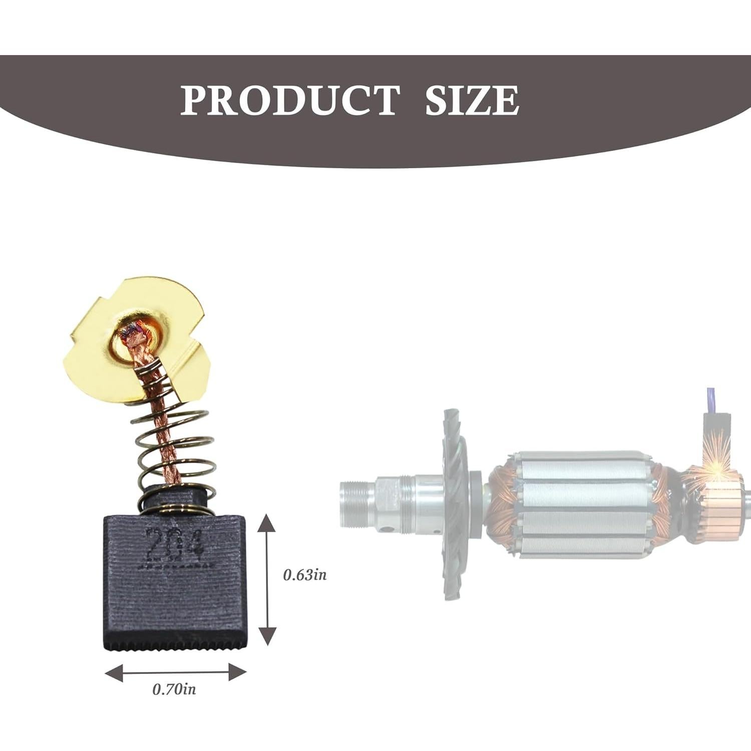 Cepillos de Carbón CB204 para Amoladora Makita GA7021 - 4 Pcs