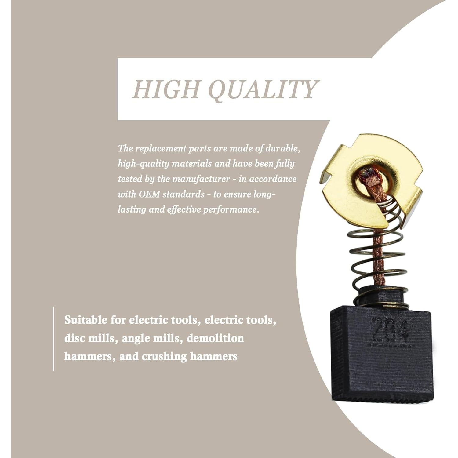 Cepillos de Carbón CB204 para Amoladora Makita GA7021 - 4 Pcs