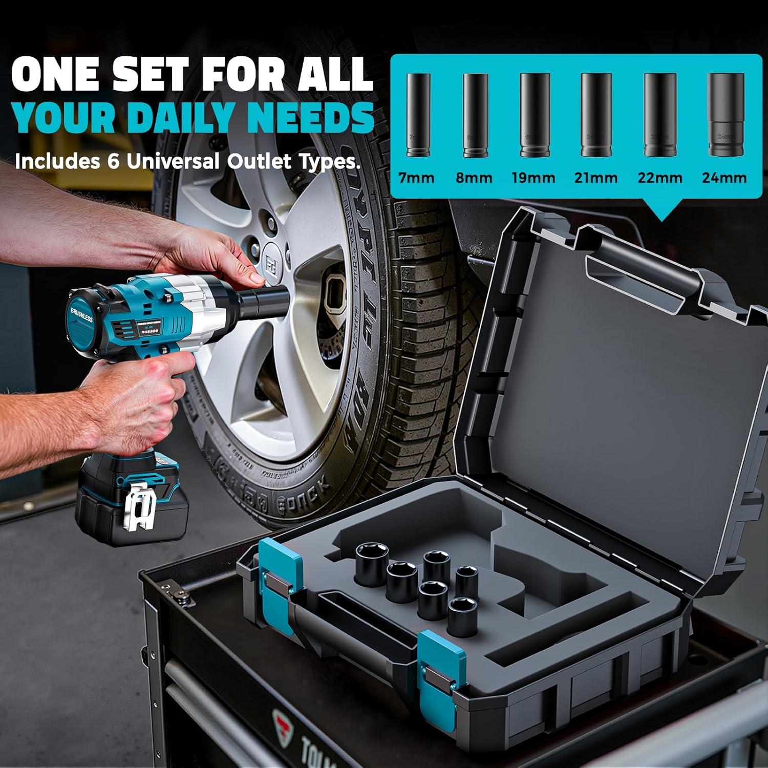 Llave de impacto inalámbrica 1/2" Makita 1700FT-LBS 3.45kg